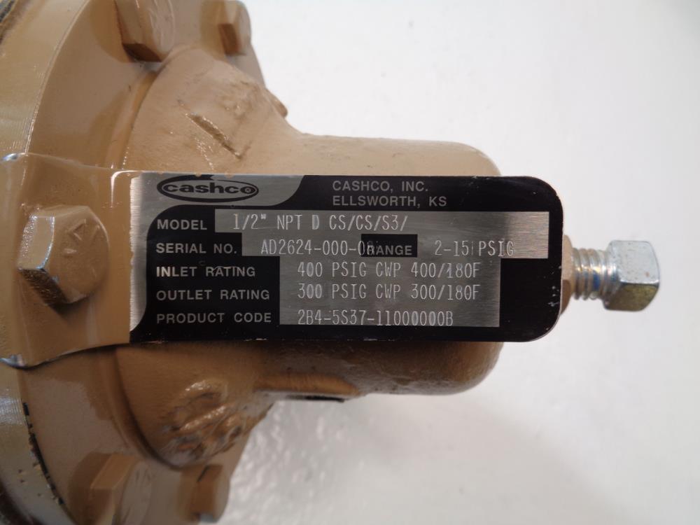 Cashco 1/2" Pressure Reducing Regulator, 2B4-5S37-11000000B